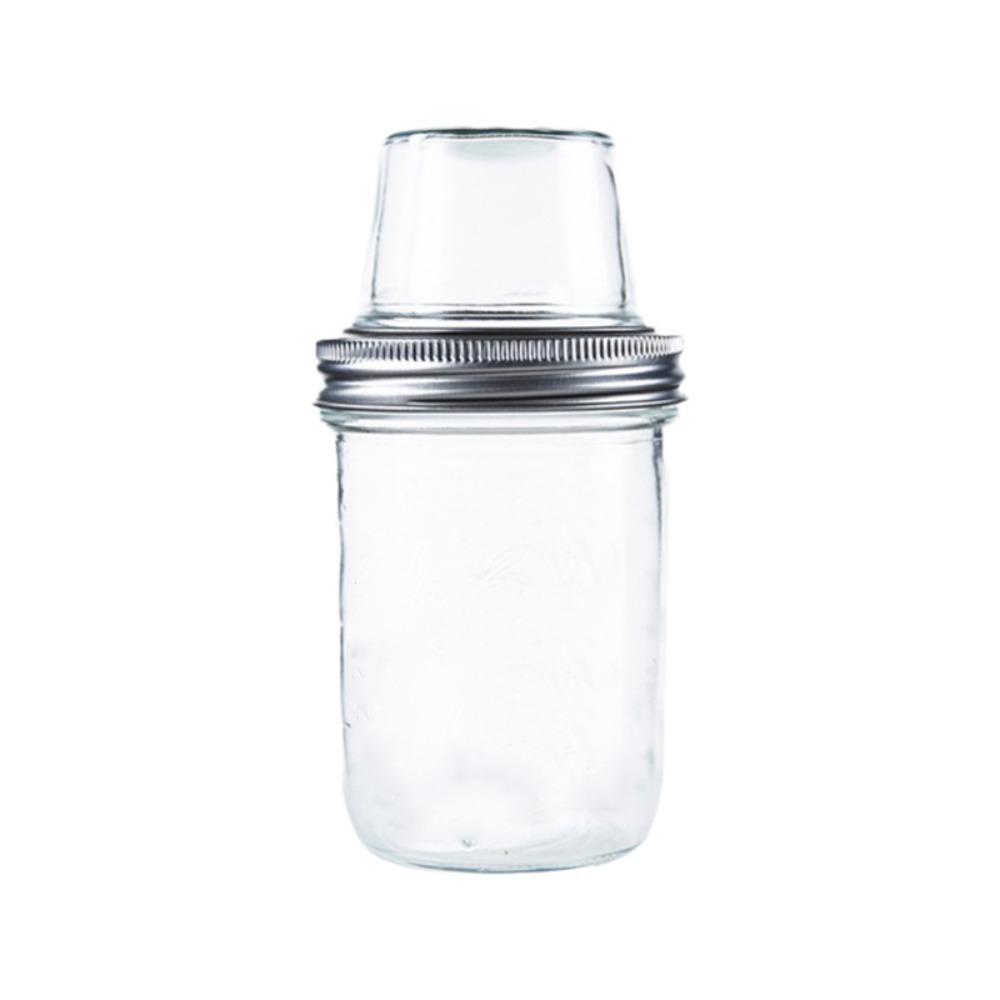 Meal Prep Glass - 二層ヨーグルトパフェカップ 漏れ防止 乾湿分離 メイソンジャー 大容量 防湿ガラス密封ジャー