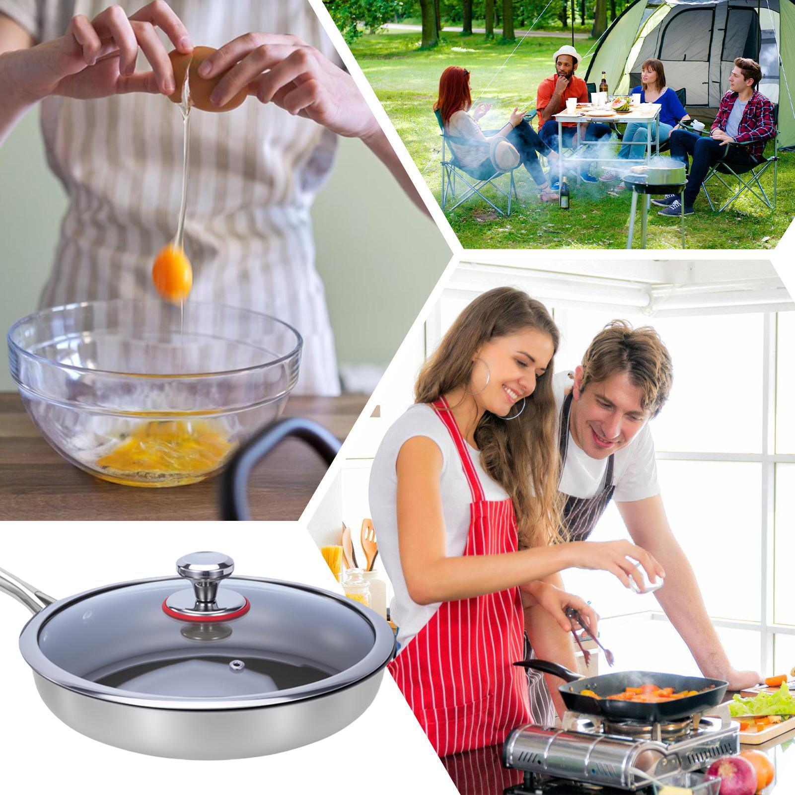Meal Prep Glass - チタン製調理パン ノンスティック調理器具 耐熱ステーキパン 家庭料理人 初心者 忙しい家族向け