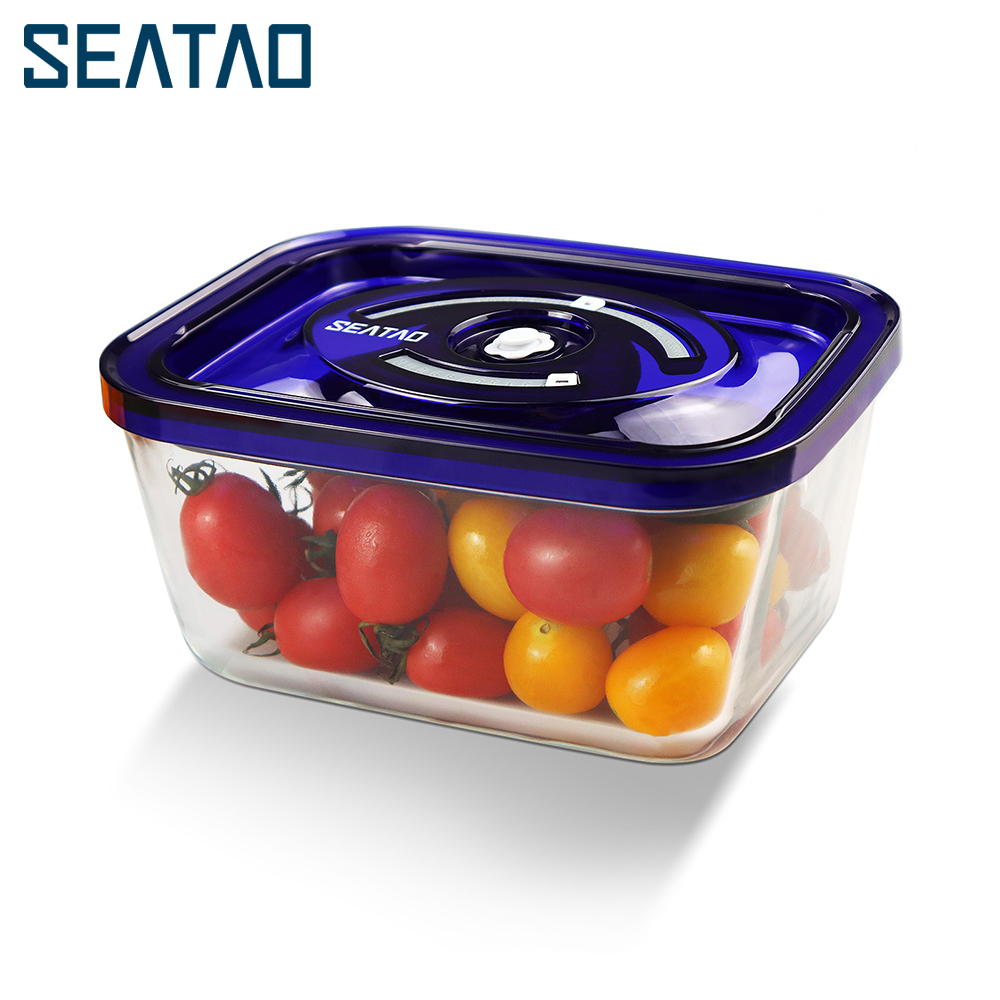 Meal Prep Glass - Seataoガラス食品収納コンテナは、食事の準備をしている蓋付きの真空シーラー気密ストレージコンテナを保存します