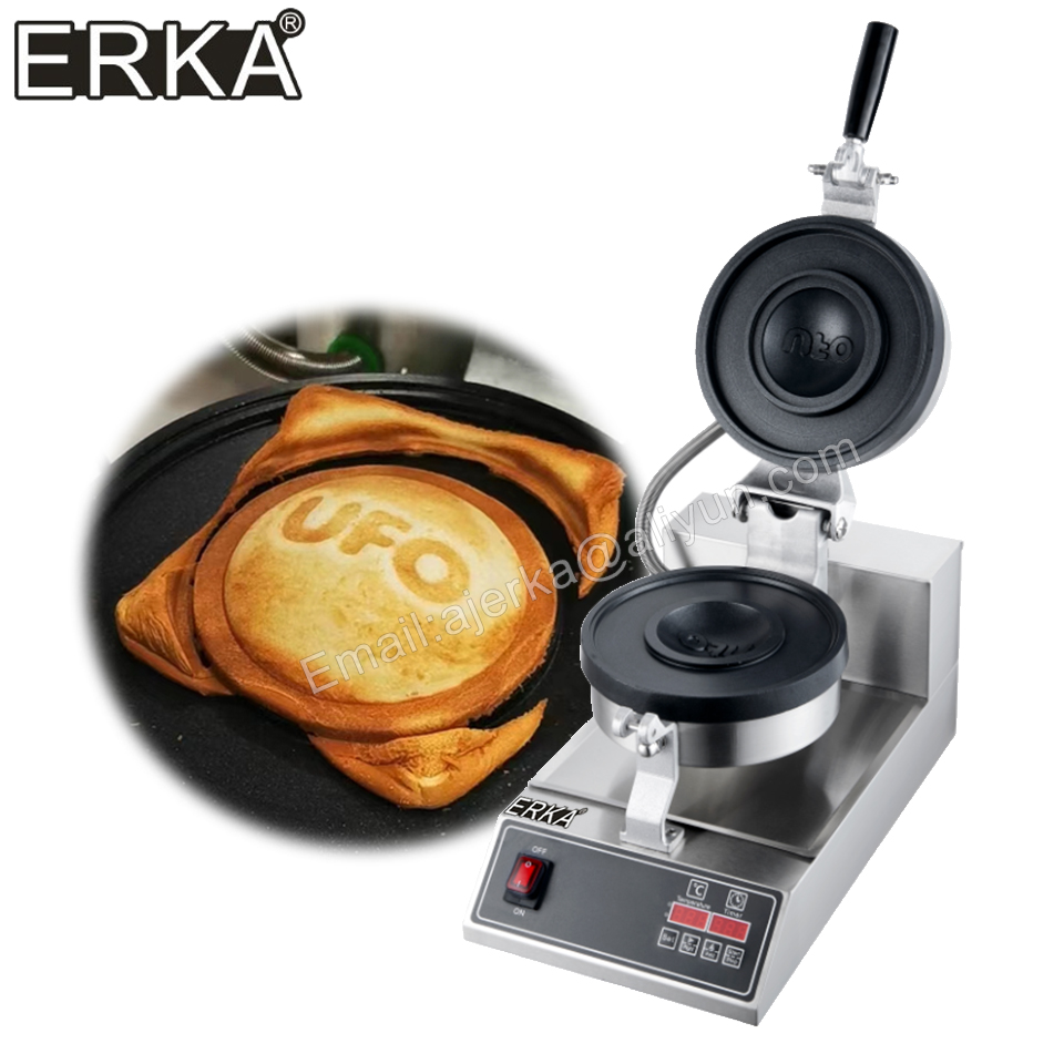 Breakfast Sandwich Press - ERKA-UFOハンバーガートースター、アイスクリームメーカー、アイスクリームメーカー、クラッシュパールサンドイッチ、焦げ付き防止、両面加熱朝食
