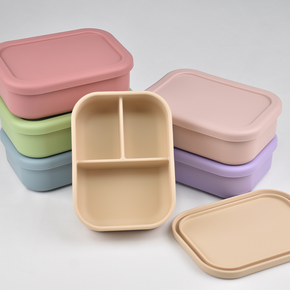 3つのコンパートメントに分かれた食品グレードシリコン製弁当箱 - Meal Prep Dinners のレビューと価格