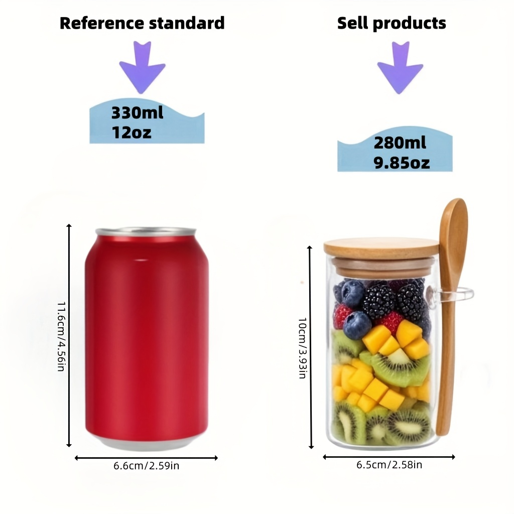 4/8/12個入り、蓋付きオートミール朝食カップ（9.85オ - Meal Prep Glass のレビューと価格