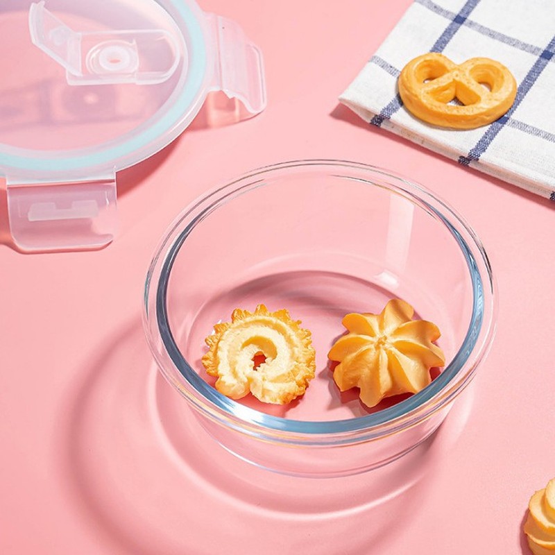 ホームキッチンミニマリストガラス製ランチボックス電子レンジ対 - Meal Prep Glass のレビューと価格