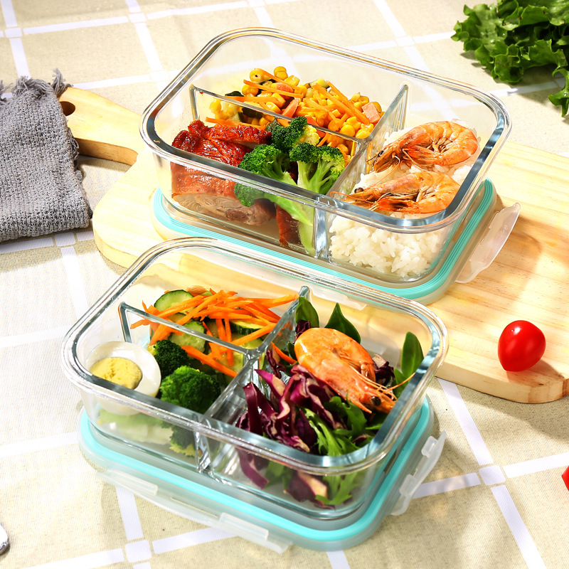 ガラス製鮮度保持容器 高硼珪酸耐熱電子レンジ対応弁当箱 冷蔵 - Meal Prep Glass のレビューと価格