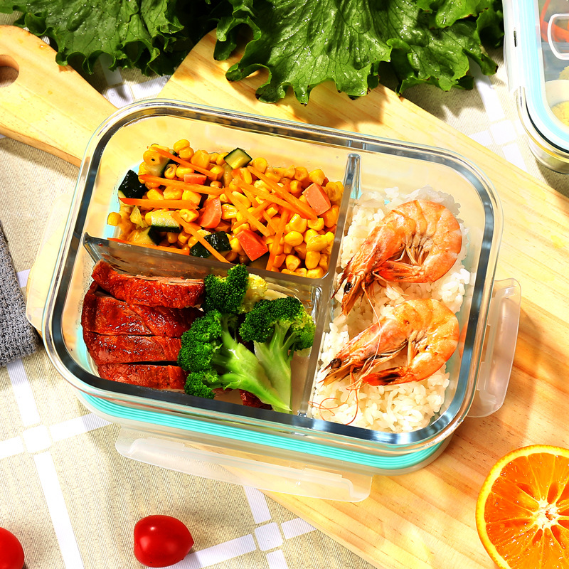 ガラス製鮮度保持容器 高硼珪酸耐熱電子レンジ対応弁当箱 冷蔵 - Meal Prep Glass のレビューと価格