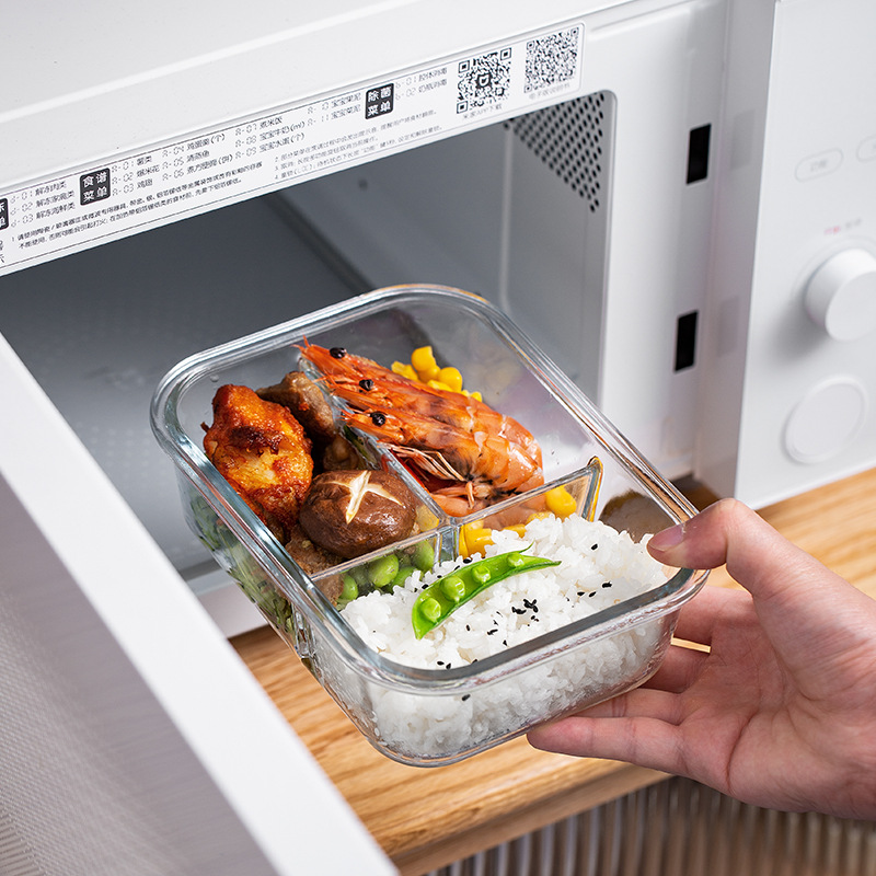 ガラス製鮮度保持容器 高硼珪酸耐熱電子レンジ対応弁当箱 冷蔵 - Meal Prep Glass のレビューと価格