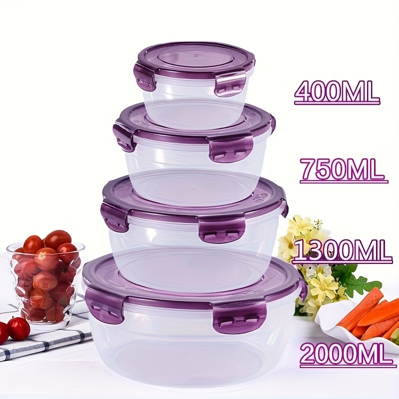 鮮やかな8点セットの食品保存容器！ 電子レンジ対応の紫と緑の - Meal Prep Glass のレビューと価格
