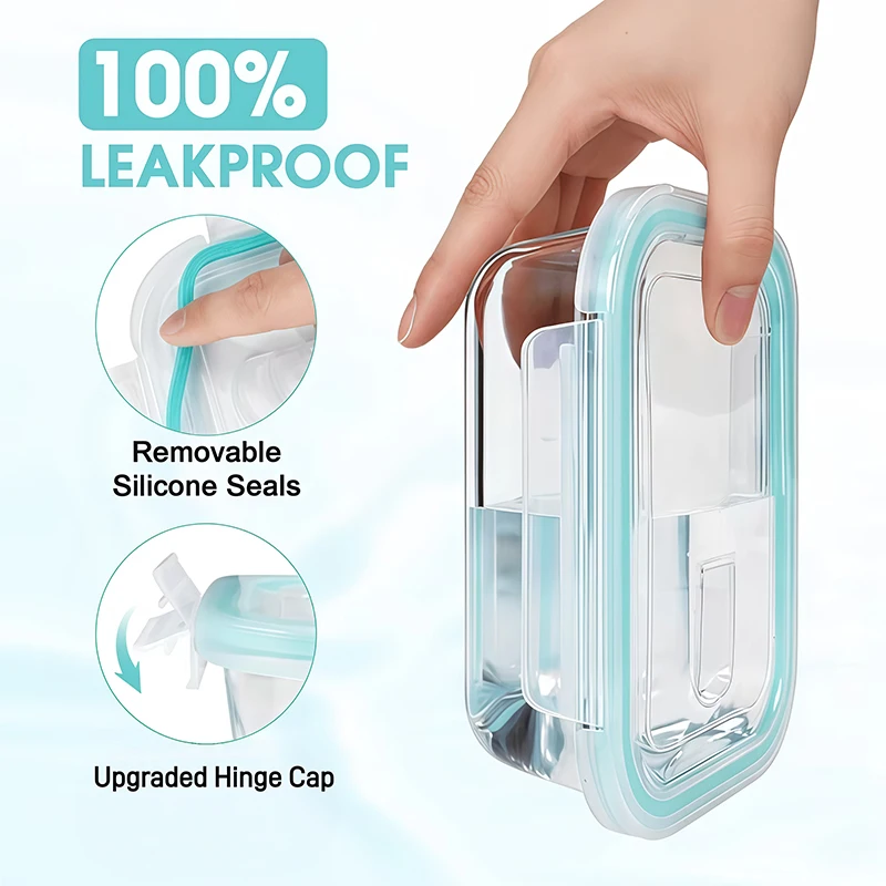 ホウケイ酸ガラス製ランチボックス、気密性・漏れ防止機能付き弁 - Meal Prep Glass のレビューと価格