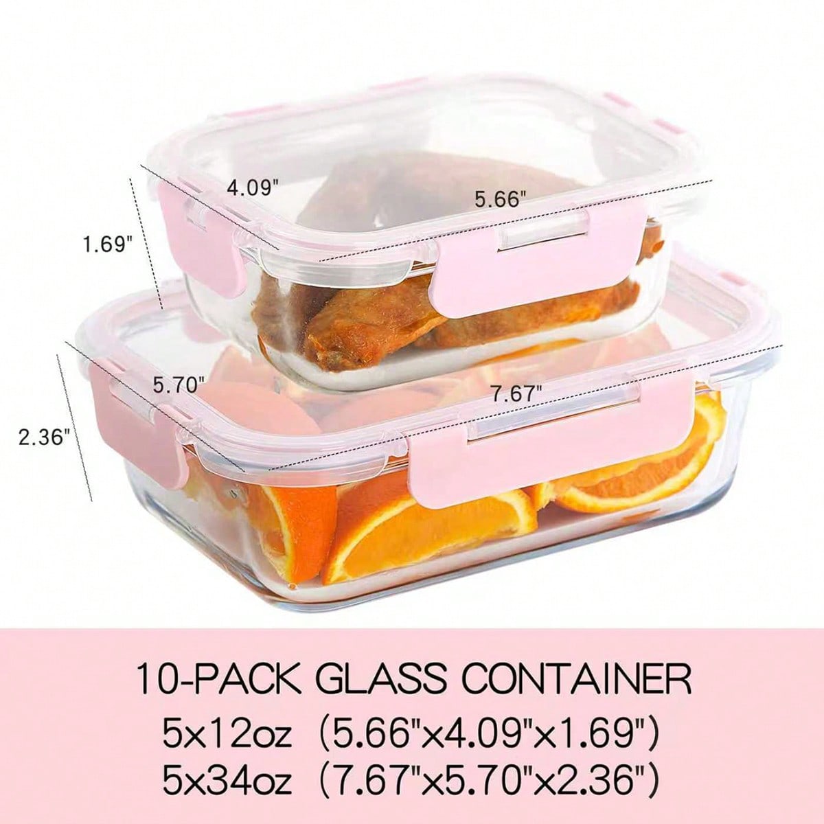 10個入りガラス製食品保存容器、蓋付き密閉容器、ガラス製ラン - Meal Prep Glass のレビューと価格