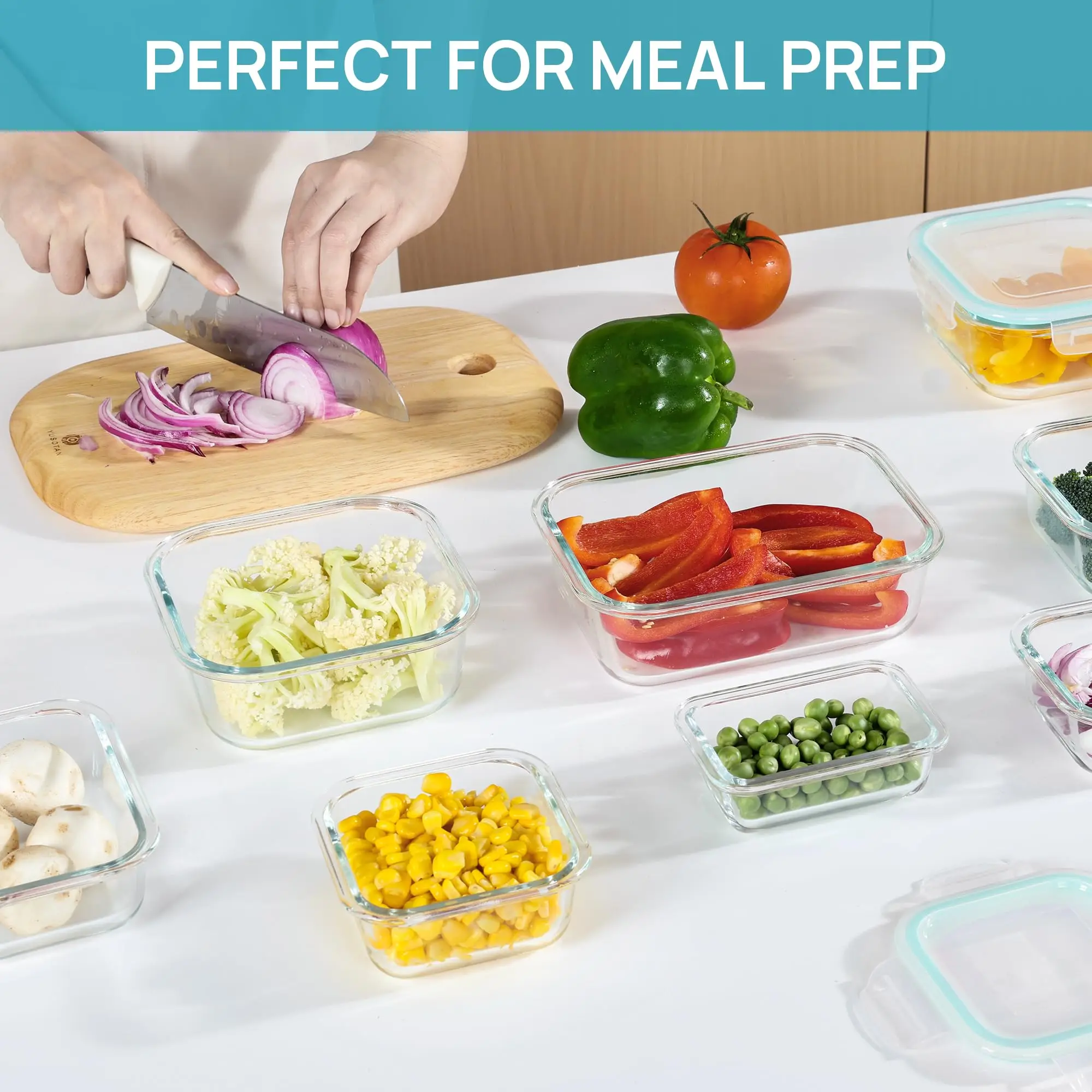 ガラスランチボックス食品保存容器、食事の準備、気密弁当箱、電 - Meal Prep Glass のレビューと価格