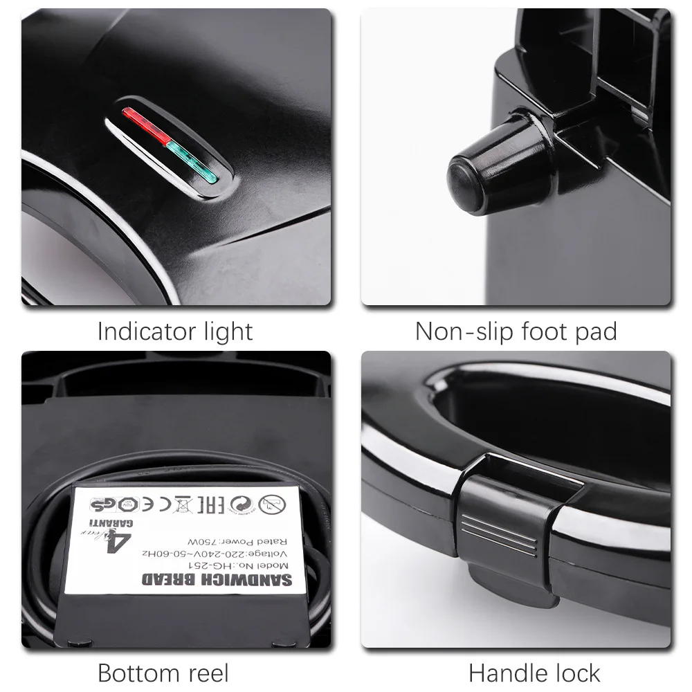 110V-220V 家庭用電化製品スマイリーサンドイッチマシ - Breakfast Sandwich Press のレビューと価格