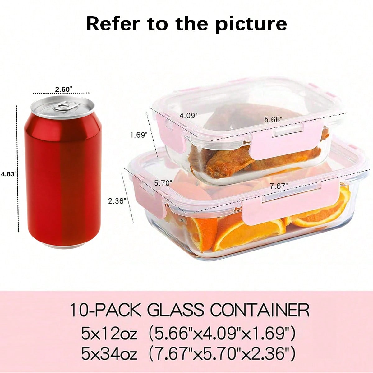 10個セット ガラス製ミールプレップ容器 モダンな透明食品保 - Meal Prep Glass のレビューと価格